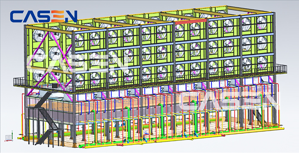 Oil and natrual gas industry adiabatic air cooler