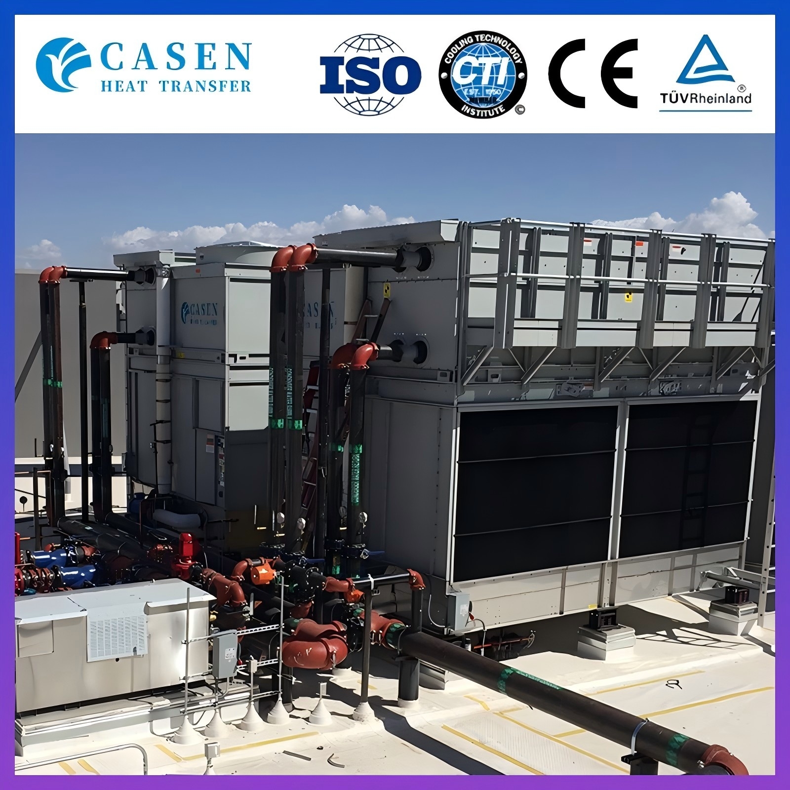 FRP Counter Flow Square Cooling Tower for Industrial Water Circulation