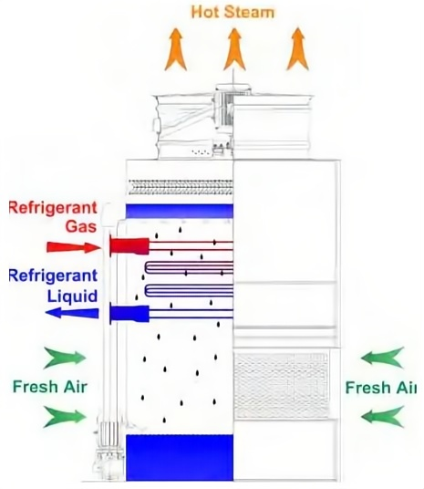 Heavy Duty R717 Ammonia Evaporative Condenser