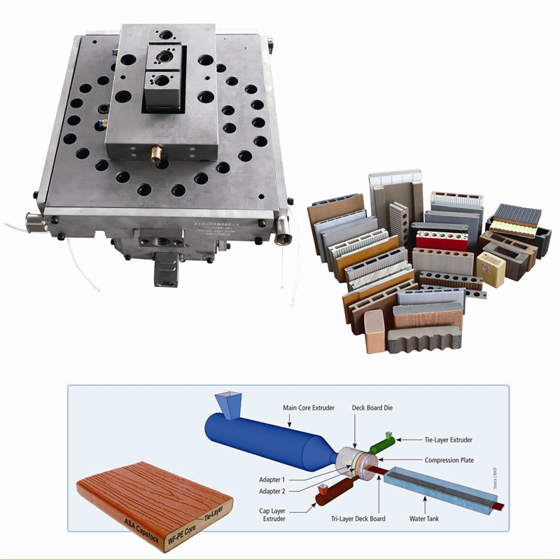 hot sale sound proof wall panel extrusion mould composite decking extrusion die / WPC cladding production machine