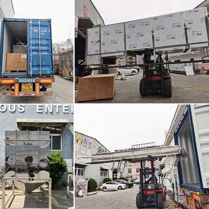 Shipment of dog food production equipment of a Russian client