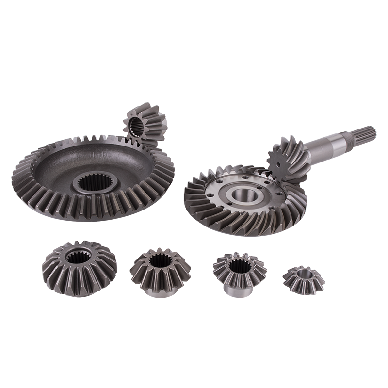 Hyperbolic meshing smooth front axle gears
