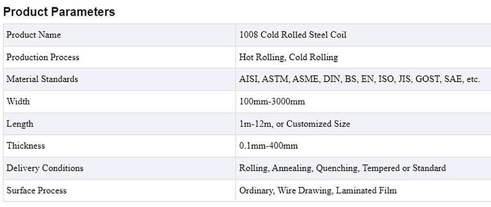 Cold Rolled Steel Coil