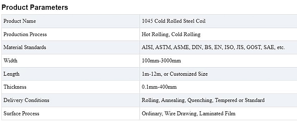 Cold Rolled Steel Coil