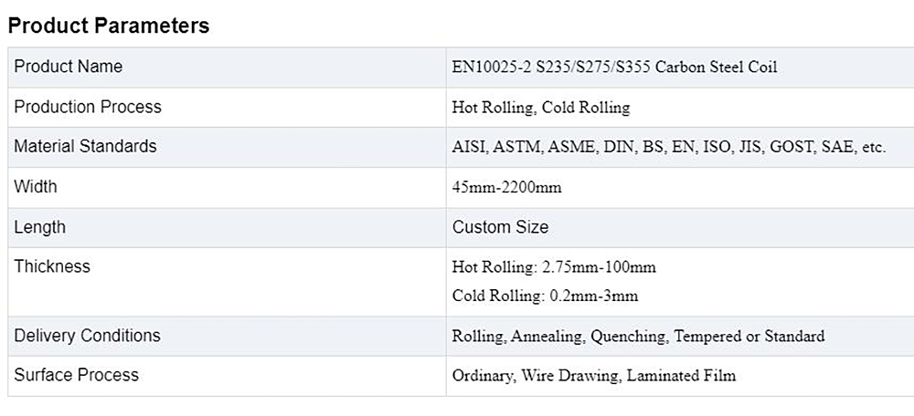 Carbon Steel Coil Description