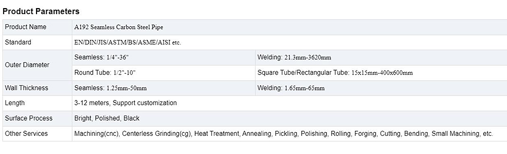 Seamless Carbon Steel Pipe Description