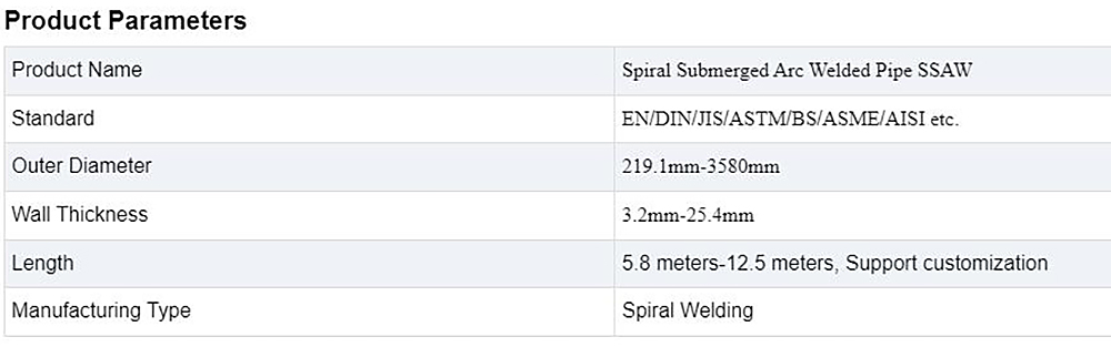 Submerged Arc Welded Pipe SSAW