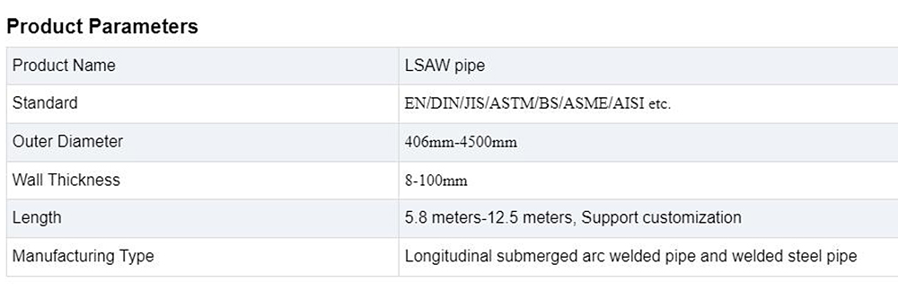 LSAW Pipe Description