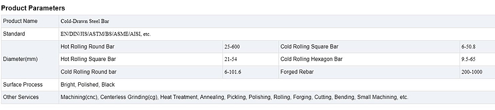 Cold-Drawn Steel Bar Description