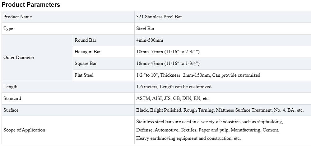 Stainless Steel Bar Description