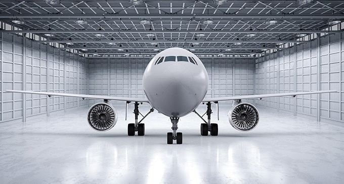 Steel Airplane Hangar