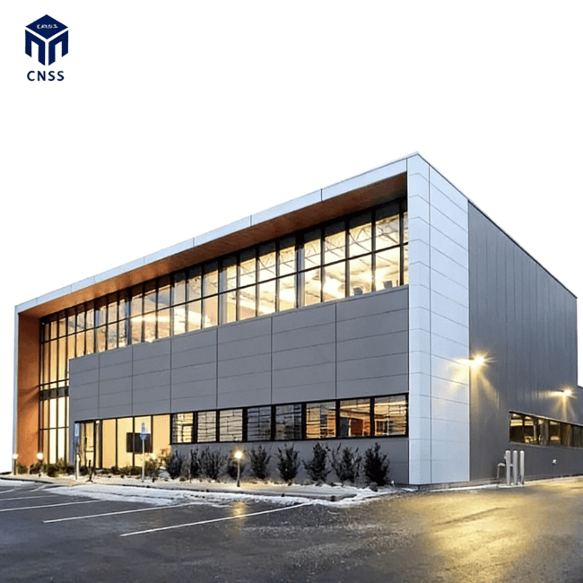 Edificio de tienda de metal para ir de compras