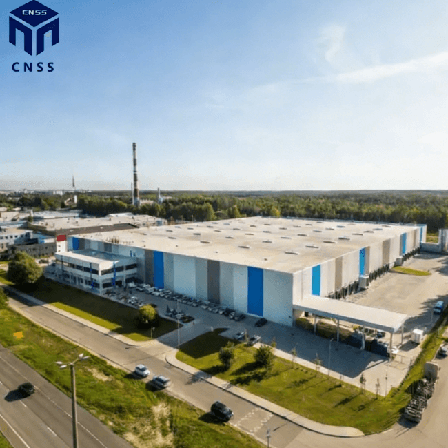 Almacén con estructura de acero prefabricada