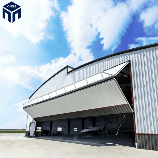 Small Light Metal Aircraft Hangar
