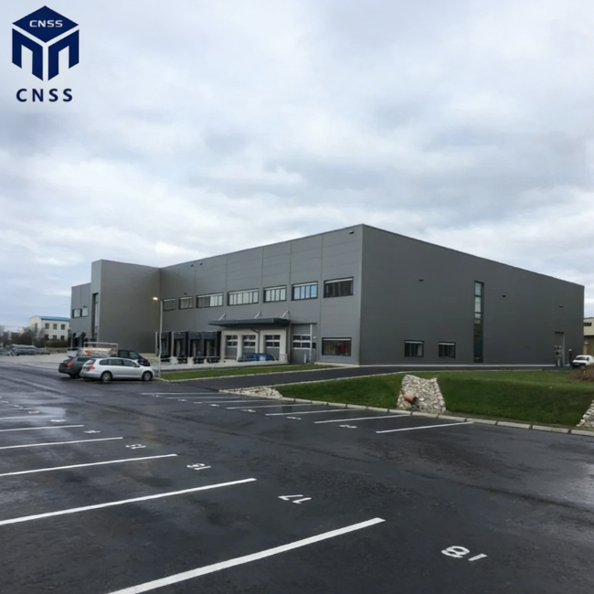 Taller de prefabricados de metal con estructura de acero