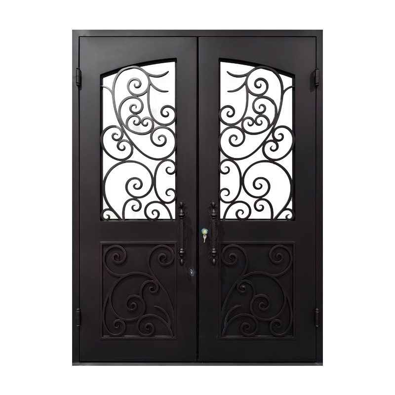 Anti Theft Security Wrought Iron Entry Front Door