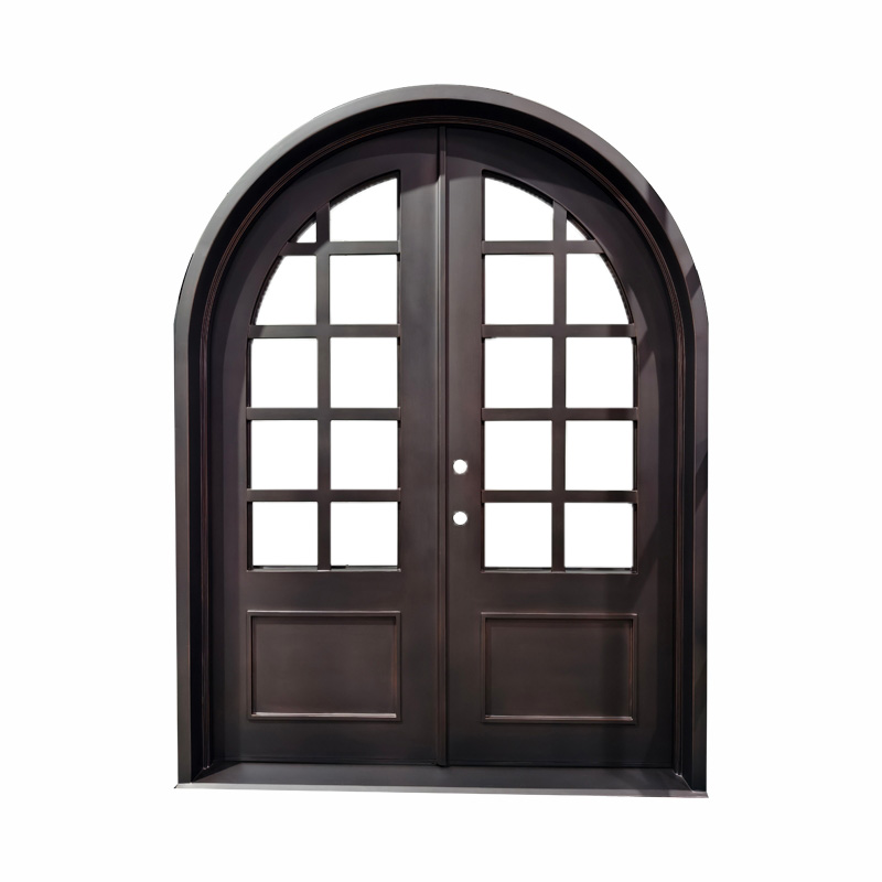 Security Main Entrance Full Arch Iron Doors For Houses Villa