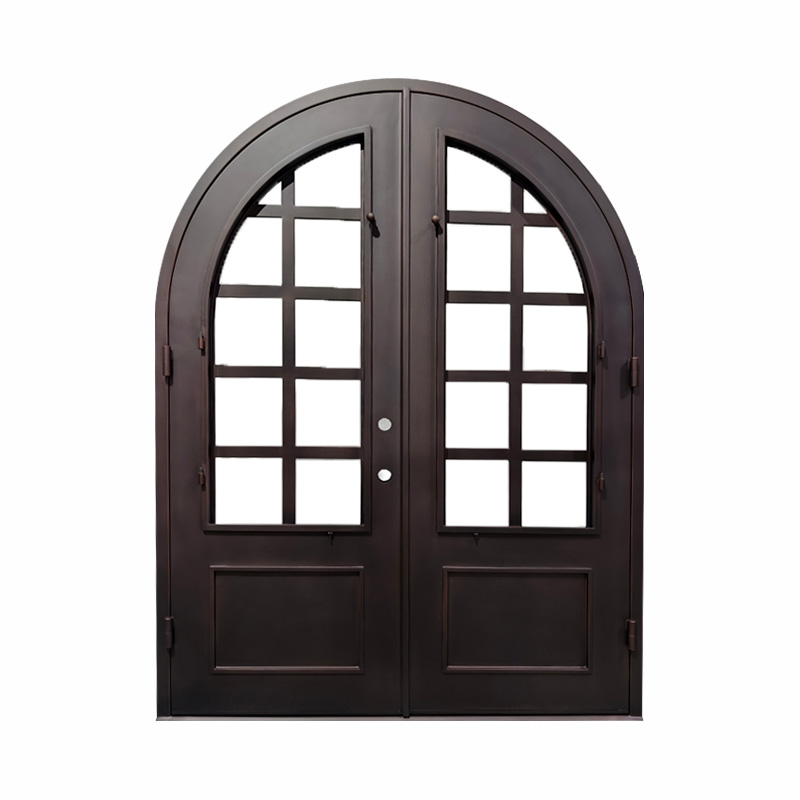 Security Main Entrance Full Arch Iron Doors For Houses Villa