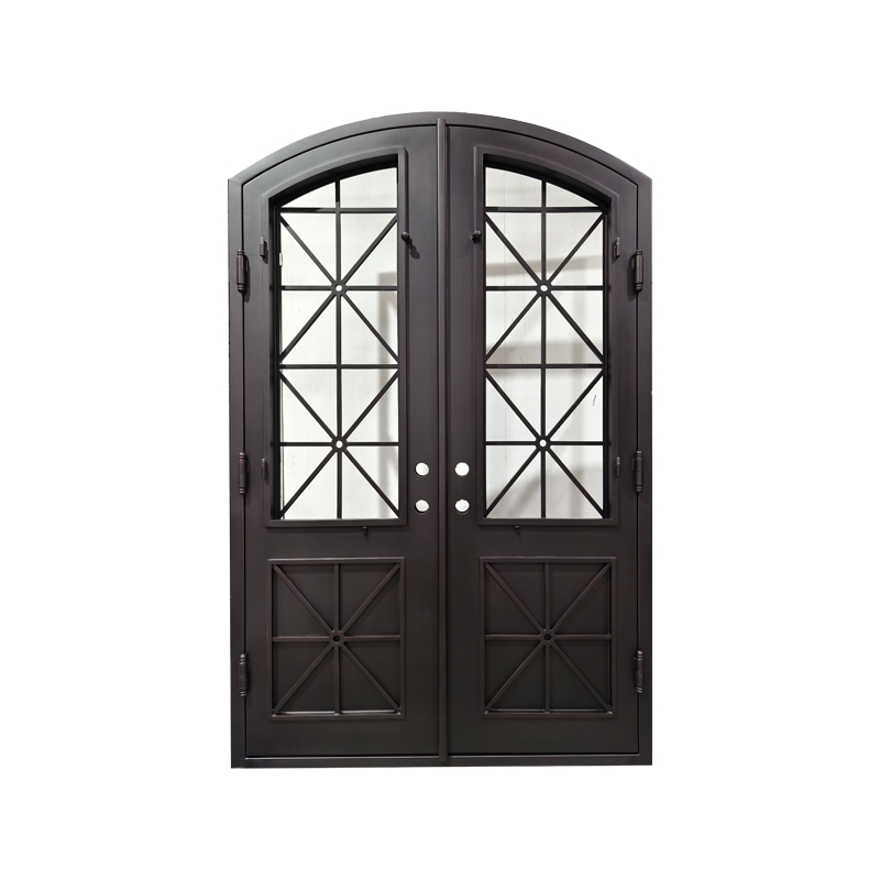 Anti Theft Entrance Eyebrow Iron Doors For Houses Villa