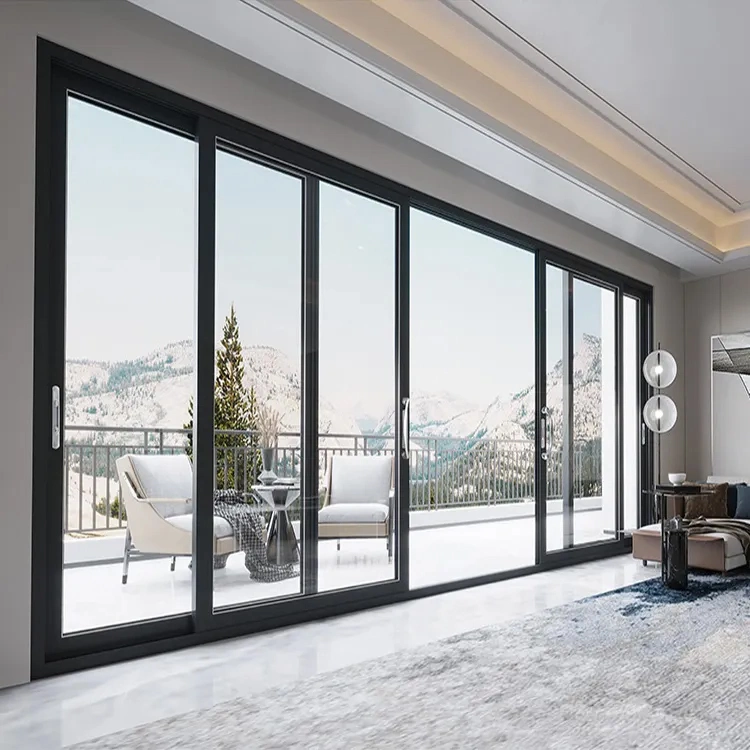 Modern Design Front Entry Waterproof Aluminium Sliding Door