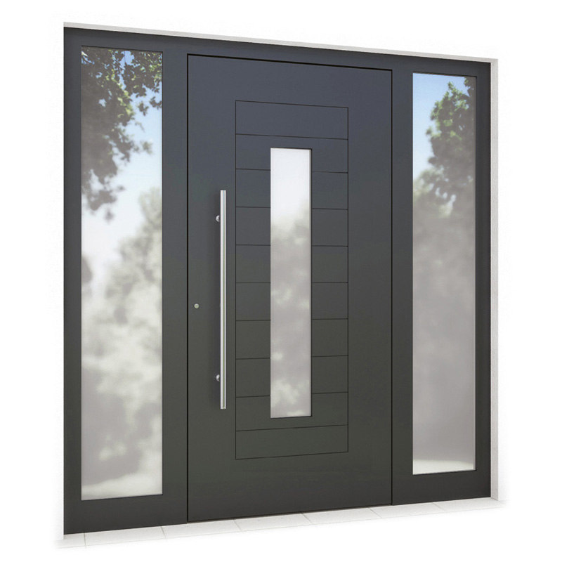Modern Design Front Entry O Waterproof Aluminium Swing Door