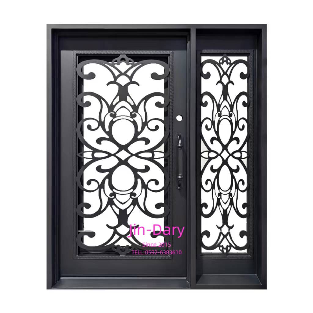 Double Iron Doors Elevate Grand Residential Entrances