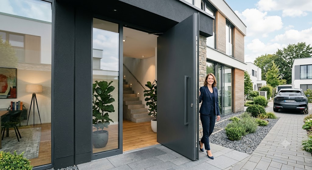 Aluminium Pivot Door Trends Grow in German Modern Homes
