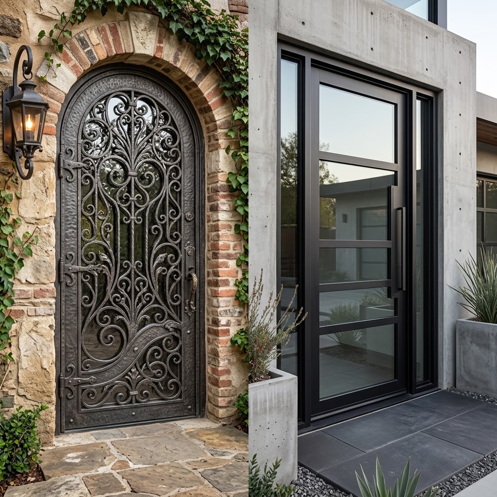 Porta de ferro tradicional vs. Porta de ferro moderna: Principais diferenças