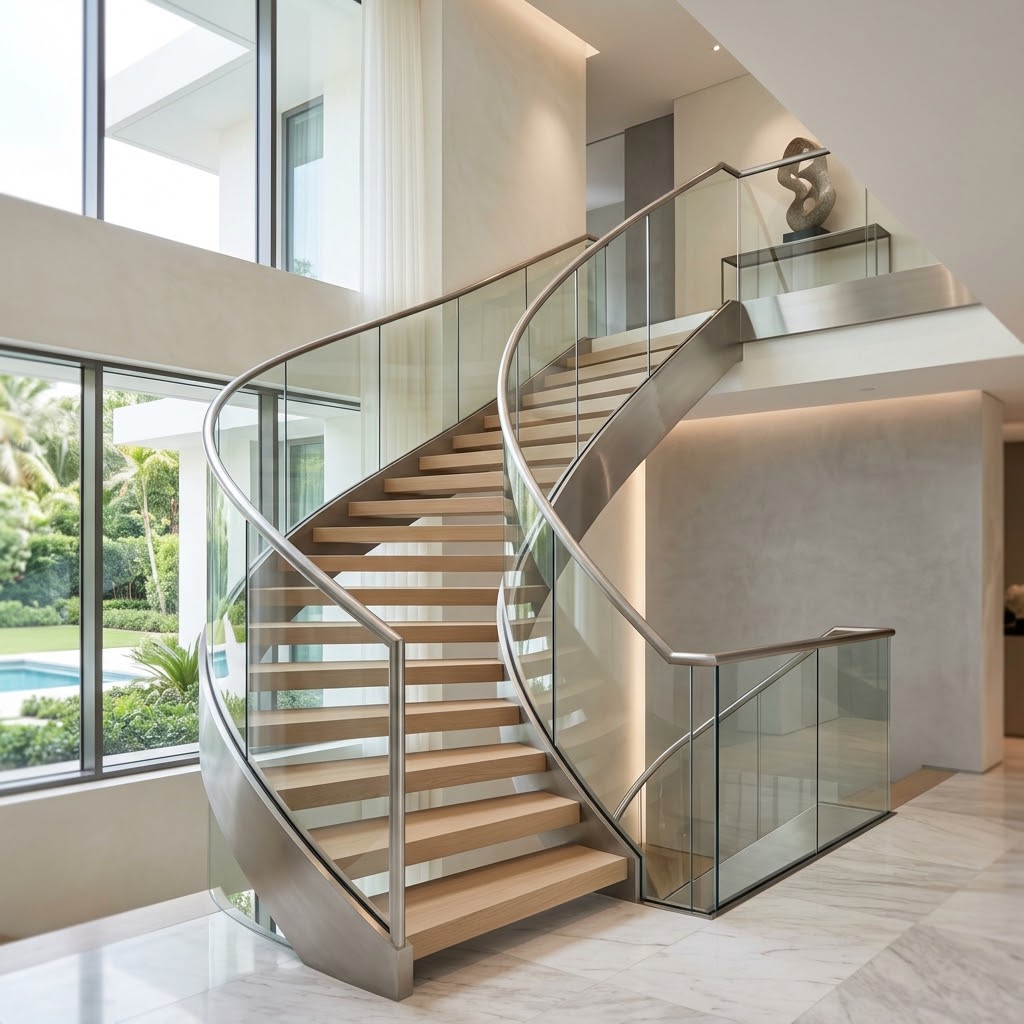 Rambardes d'escalier de luxe : idées de design pour villas modernes