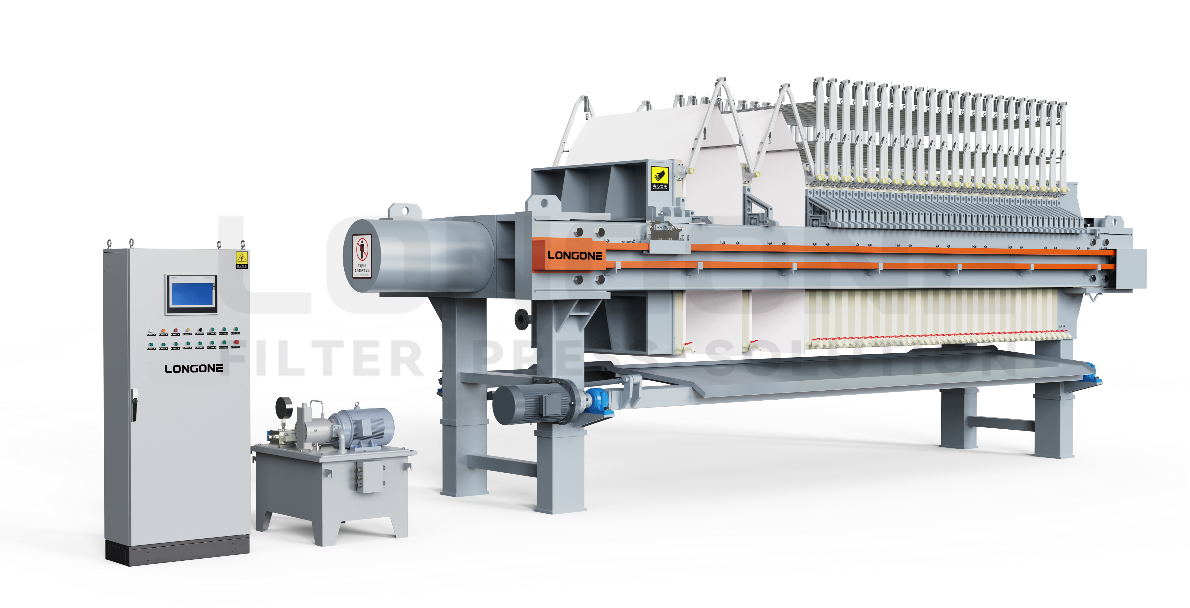 Horizontal filter press
