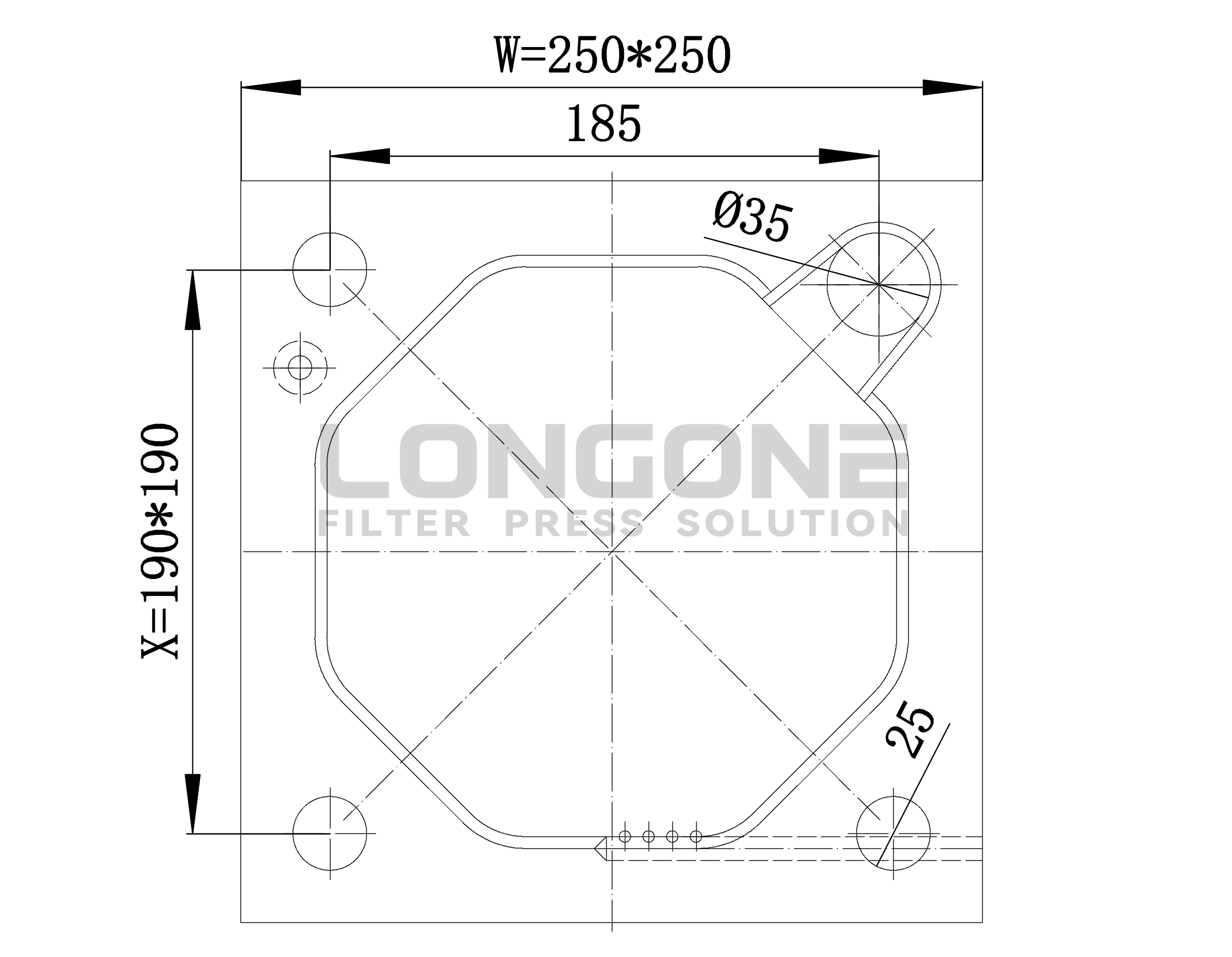 Membrane filter plate