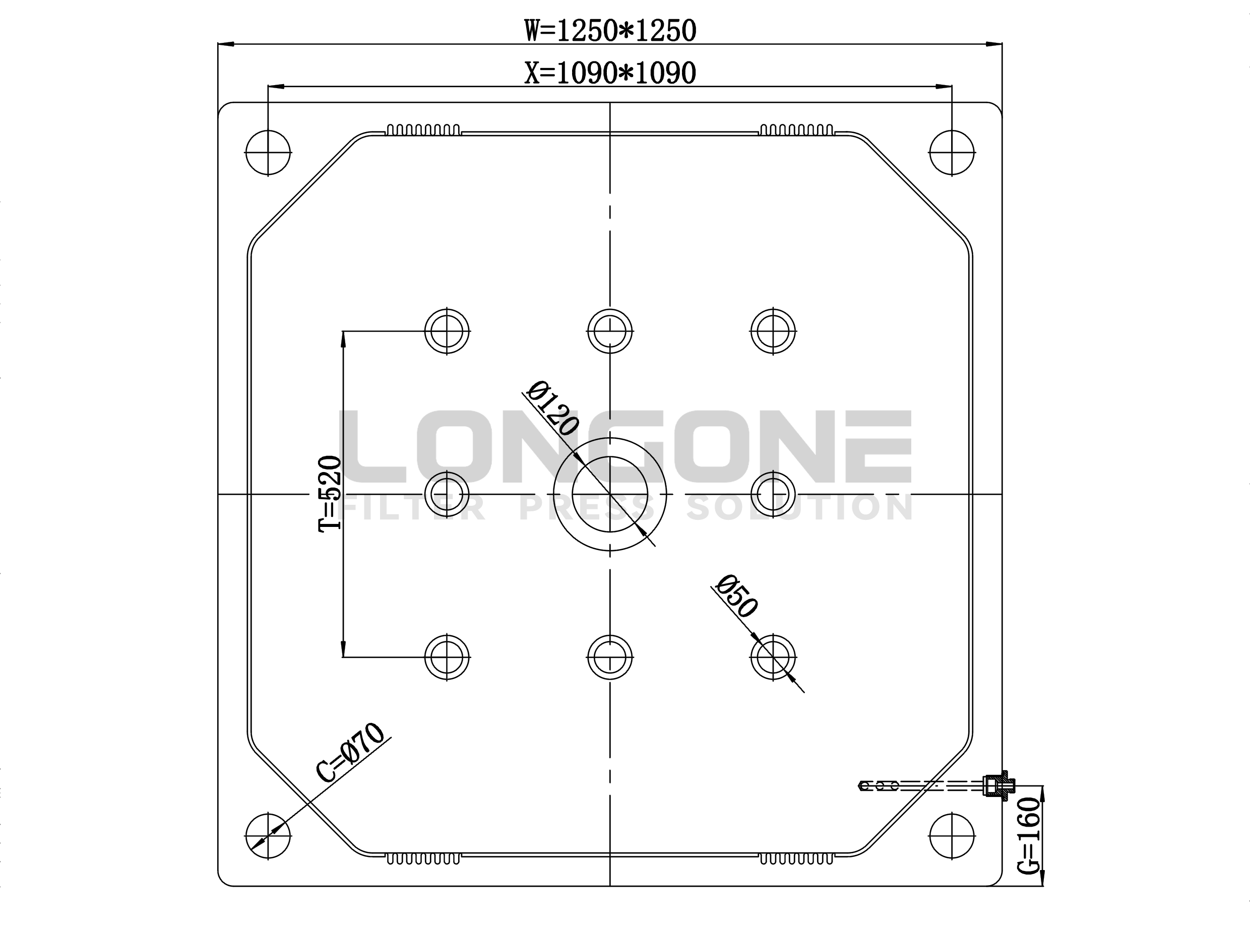 Membrane filter plate