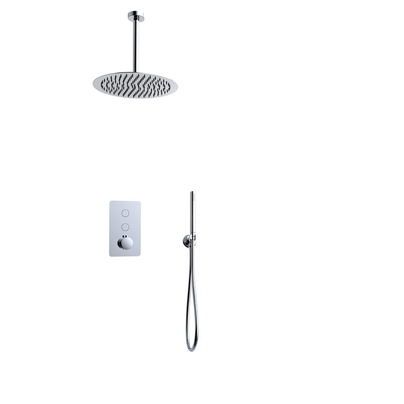 Chrome Rainforest Shower Mixer With Concealed Box