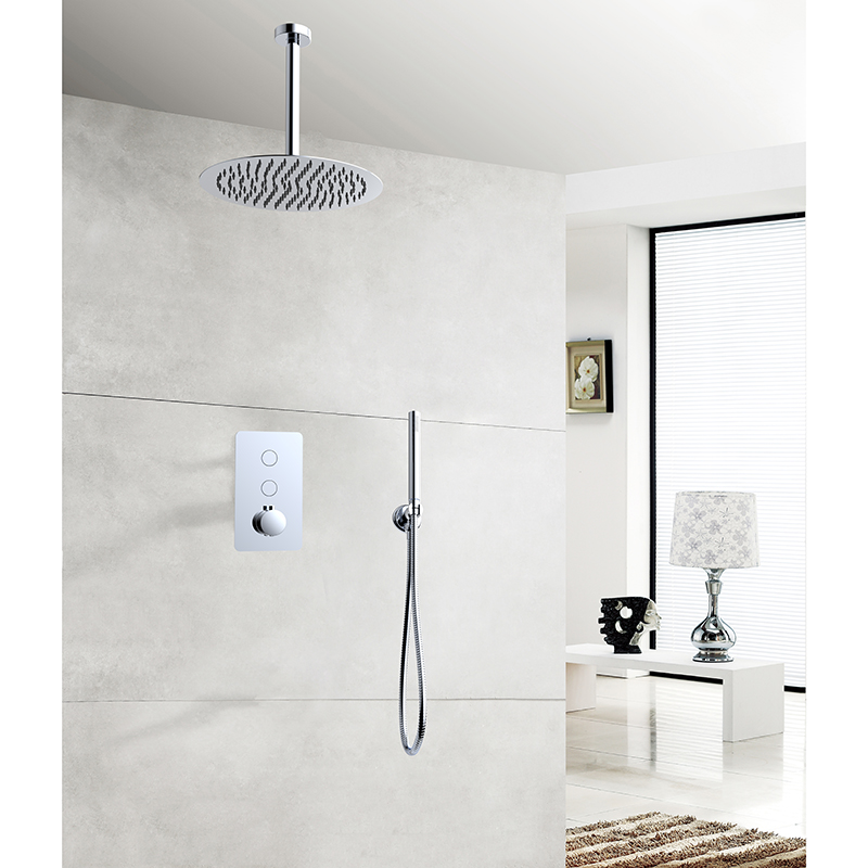 Chrome Rainforest Shower Mixer With Concealed Box