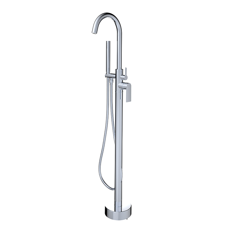 Chrome Freestanding Floor Standing Bathtub Bath Taps