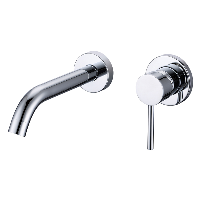 Chrome Plated Wall Mounted Bathroom Mixer Taps