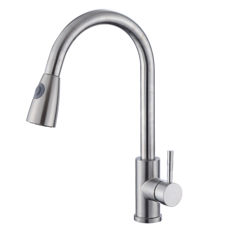 Brass Chrome- Plated Pull Down Kitchen Faucet