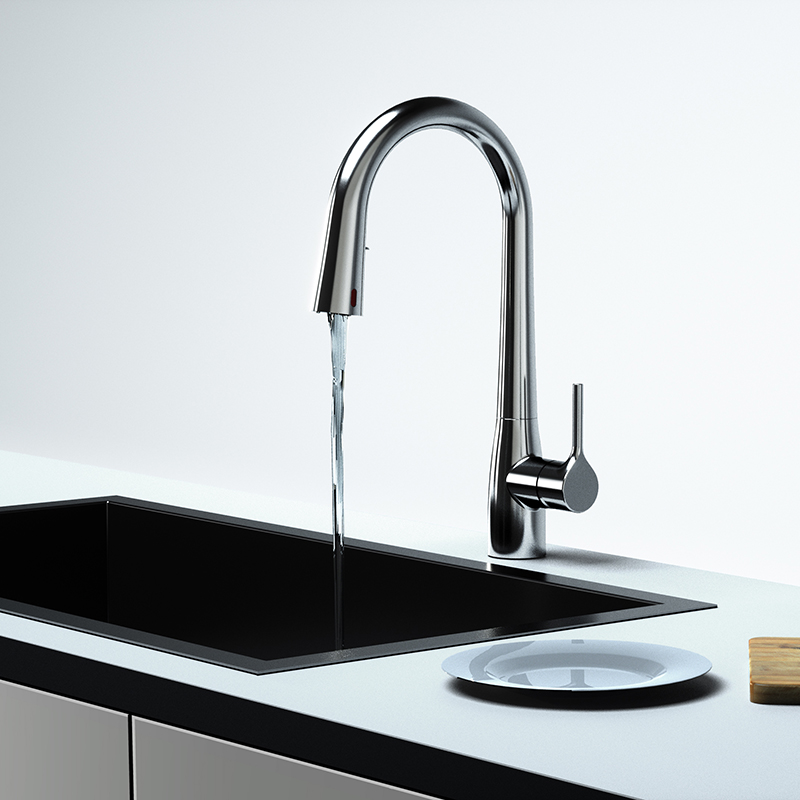 Chrome-Plated Sensor Kitchen Faucets