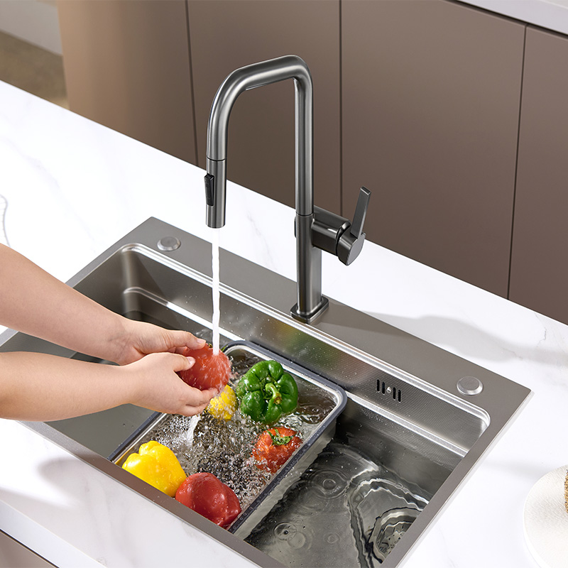 kitchen faucet, pull down sink faucet,kitchen mixer, gunmetal