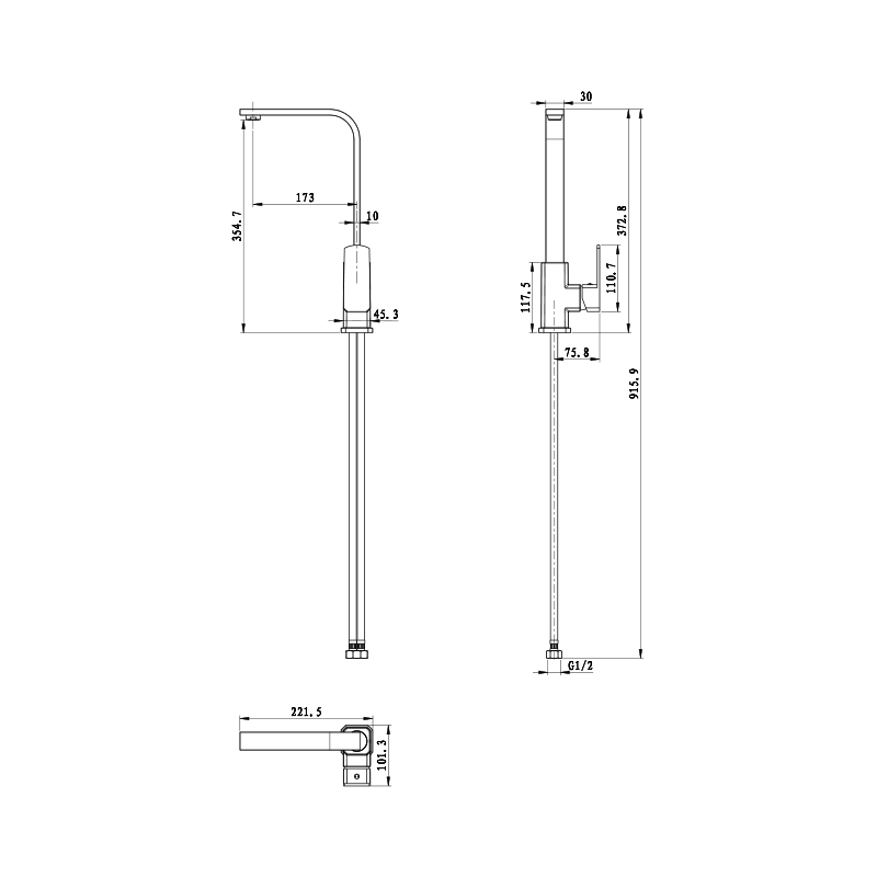 Kitchen faucet, ABS body, Sink MIixer,