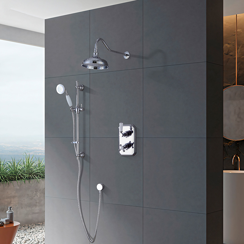 Traditional BrassThermostatic Shower Mixer
