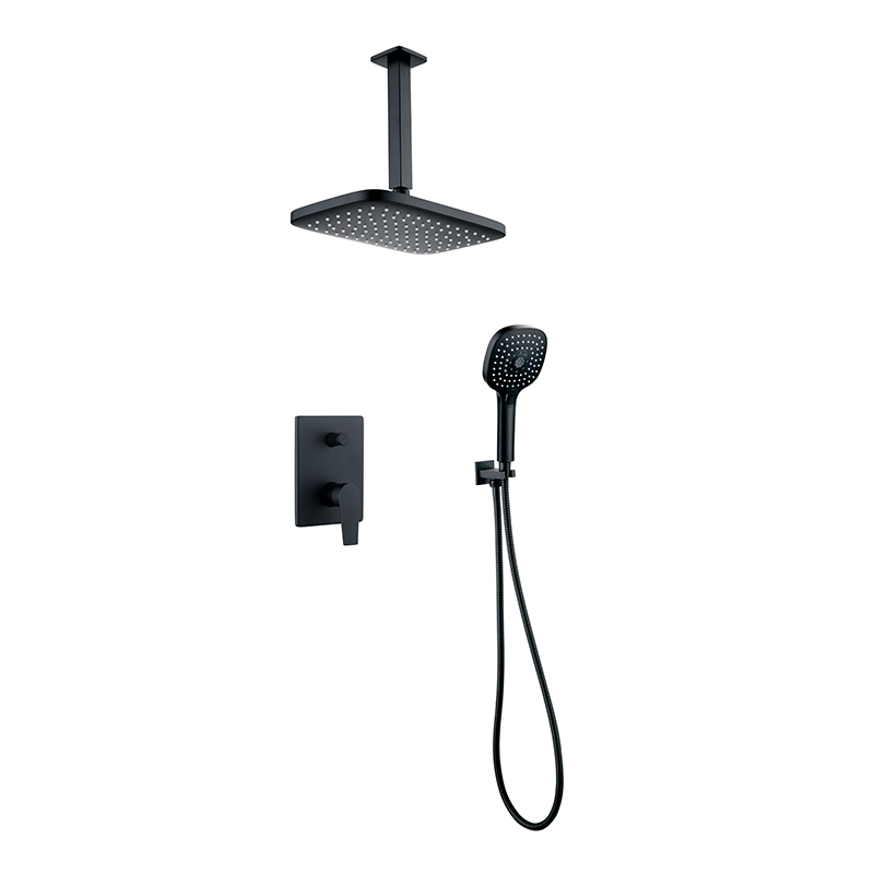 black bathroom taps