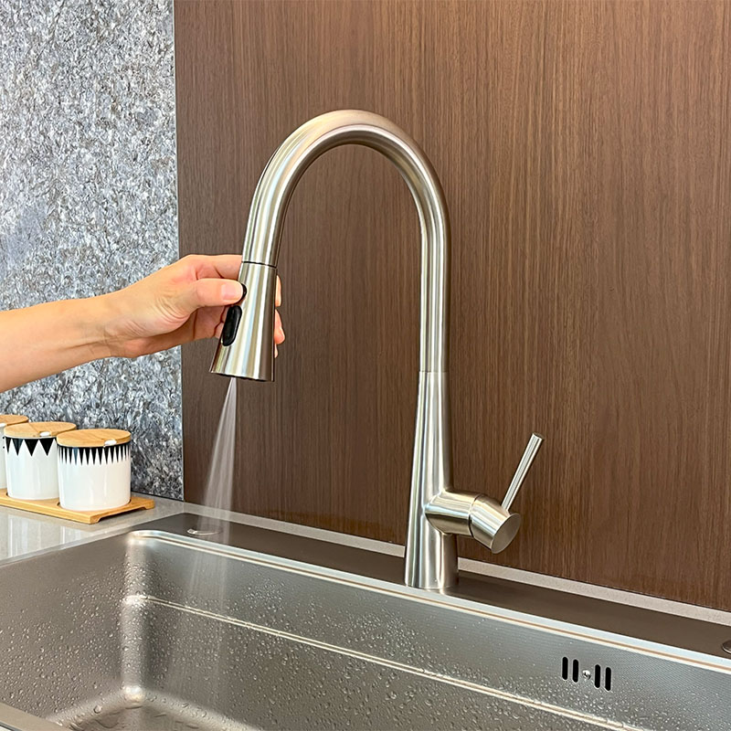 Kitchen Faucet Stainless Steel Pull-Down For Kitchen Sink