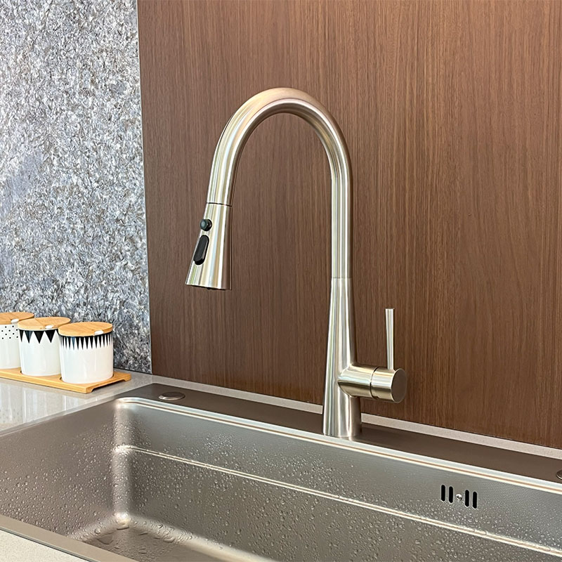 Kitchen Faucet Stainless Steel Pull-Down For Kitchen Sink