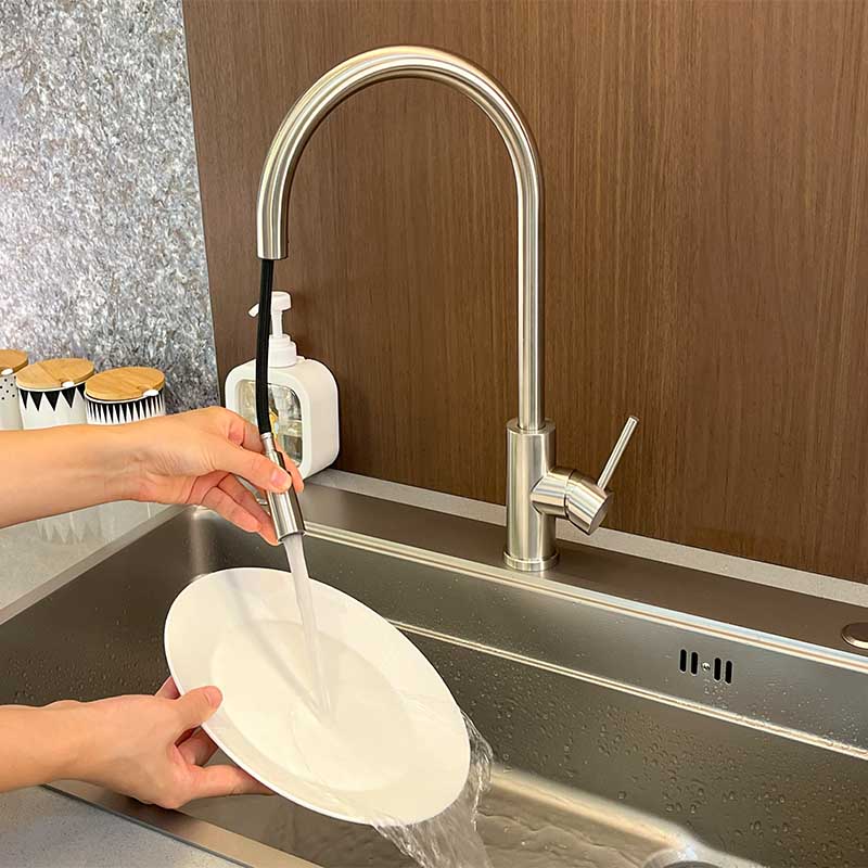 Stainless steel Pull out kitchen mixer