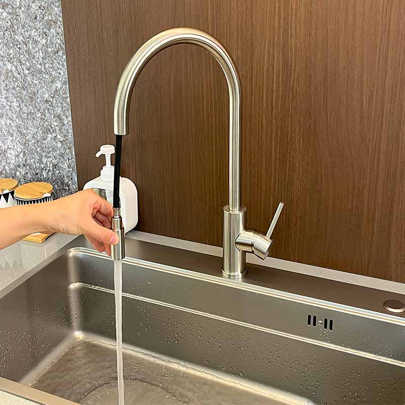 Stainless steel Pull out kitchen mixer