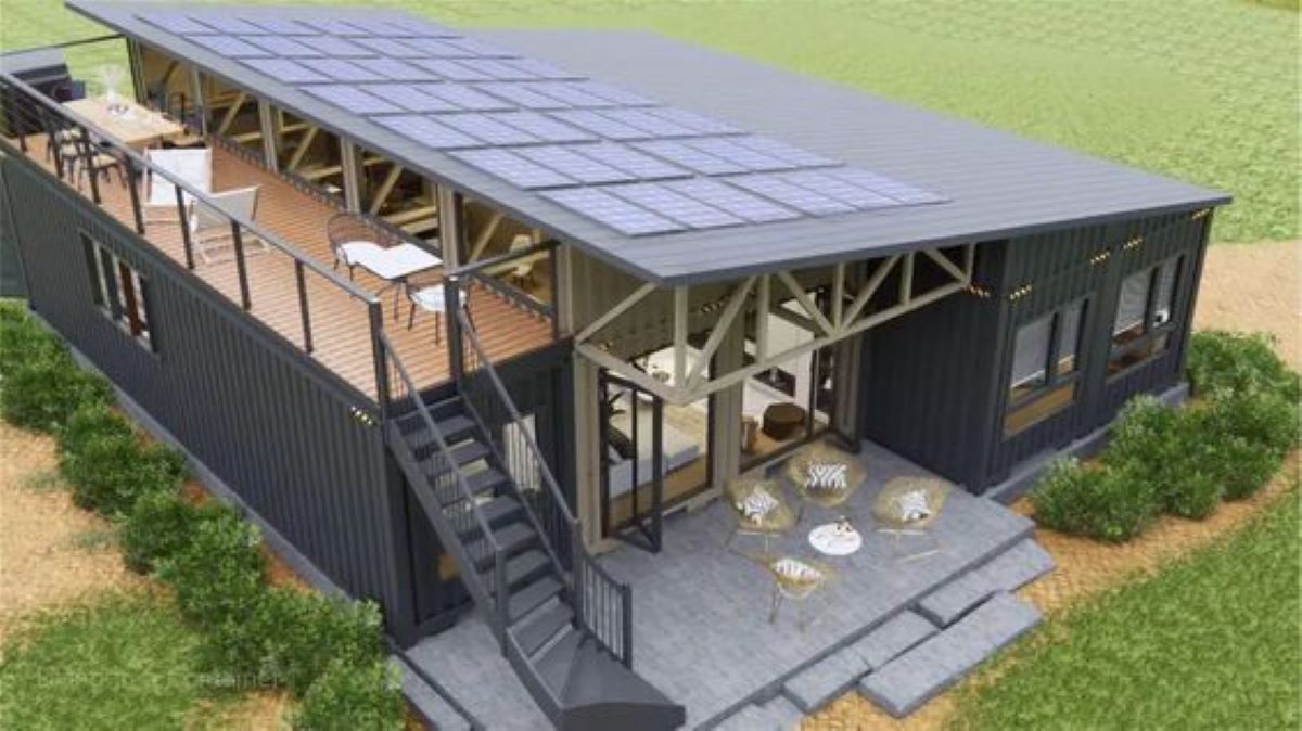 Prefabricated solar container house