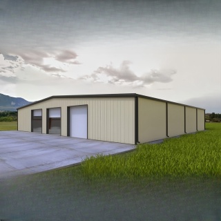 Steel frame warehouse