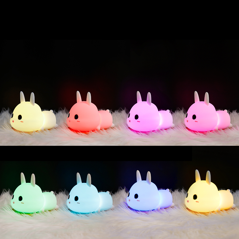 Color Changing Silicone Rabbit Night Light