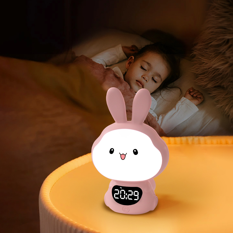 Wall Plug-in Clock Lamp